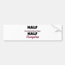 Halv vampyr för halv Archaeological museumvårdare Bildekaler