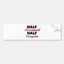 Halv vampyr för halv barnflicka bildekaler