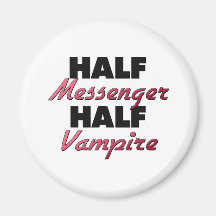Halv vampyr för halv budbärare magneter för kylskåp