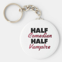 Halv vampyr för halv komiker nyckelring