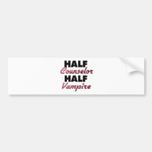 Halv vampyr för halv lägerledare bildekaler