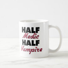 Halv vampyr för halv läkare kaffe koppar