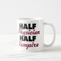 Halv vampyr för halv läkare kaffe koppar