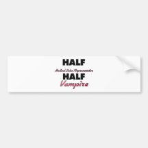 Halv vampyr för halv medicinsk försäljare bildekaler