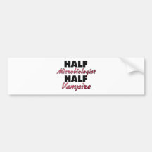 Halv vampyr för halv Microbiologist Bildekal