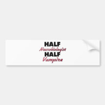 Halv vampyr för halv Neurobiologist Bildekal