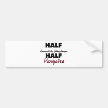 Halv vampyr för halv reklamfilmkonstgallerichef bildekal