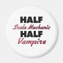 Halv vampyr för halv skalaa mekaniker kylskåpsnagnet