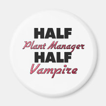 Halv vampyr för halv växtchef kylskåps magneter