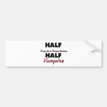 Halv vampyr för halv yrkes- terapiassistent bildekaler
