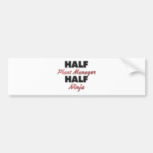 Halv växtchef halva Ninja Bildekal