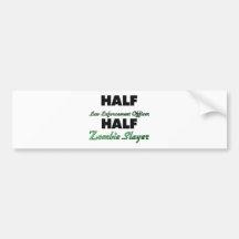 Halv ZombieSlayer för halv polis Bildekaler
