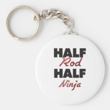 Halva Stång halva Ninja Nyckel Ring