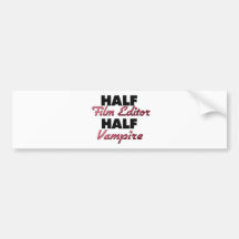 Halvan filmar den halva vampyren för redaktören bildekal