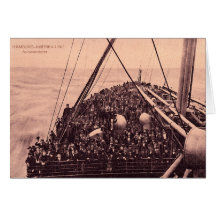 Hamburg Amerika Linie Auswanderer utvandrare 1910 Hälsnings Kort