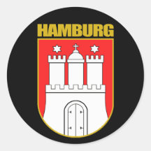 Hamburg COA Runda Klistermärken