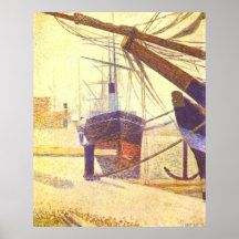 Hamnen i Bonfleur, vid Georges-Pierre Seurat Posters