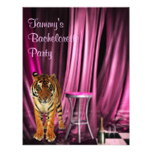 Händelse för party för tigerBachelorette rosor Anpassningsbara Tillkännagivanden