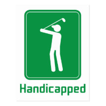 Handikappad Golf - Vykort