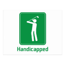 Handikappad Golf - Vykort