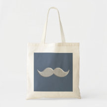HandlebarmustaschMoustache på blåttbakgrund Tote Bag