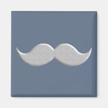 HandlebarmustaschMoustache på blåttbakgrund Kylskåpsnagnet