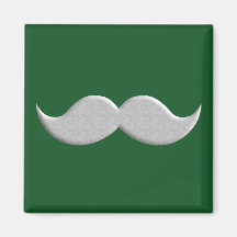 HandlebarmustaschMoustache på grön bakgrund Kylskåpmagneter