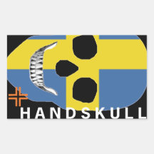 HANDSKULL-sverige - klistermärke
