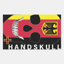 HANDSKULL-Tyskland - klistermärke