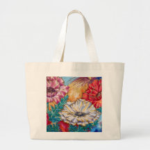 Hänga lös, bära på, blommor, "vallmor ", tote bags