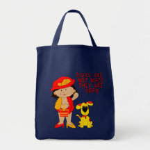 Hänga lös hunden för flickan för barnflickadivaen tote bag