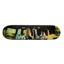 Hänga ut med skateboarden för liga (grönt vs)
