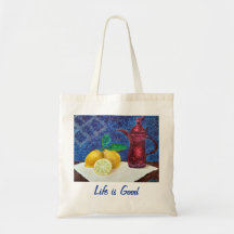 "Hänger lös återvinningsbart bra liv" Tote Bags