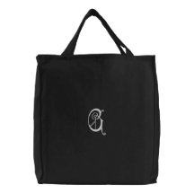 Hänger lös den broderade utsmyckade monogramen för tygkassar