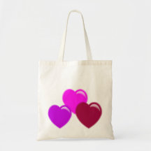 Hänger lös den budget- totot för 3 hjärtor tote bag