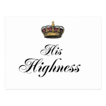 Hans Highness (delen av hans och den hennes uppsät Vykort