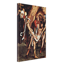 Hans Holbein det mer ung - begravningen specificer Sträckta Canvas Tryck