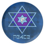 Hanukkah fredkonst dinner plate