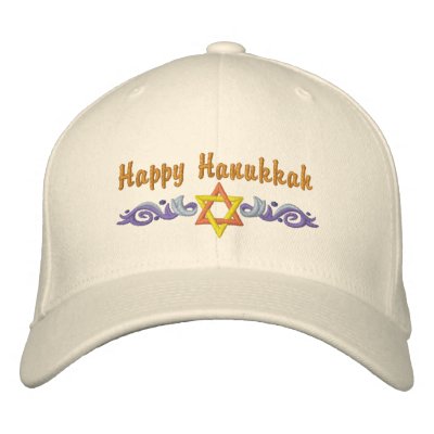 Hanukkah hälsning broderade kepsar