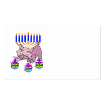 Hanukkah kattunge visitkort mallar