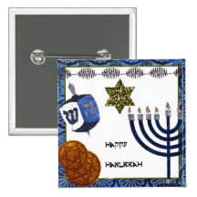 Hanukkah Knapp Med Nål