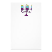 Hanukkah menora brevpapper