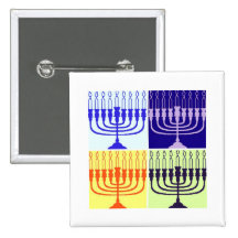 Hanukkah menora knapp med nål