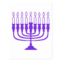 Hanukkah menora vykort