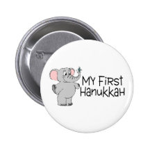 Hanukkah min första Hanukkah (elefanten) Knapp Med Nål