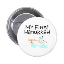 Hanukkah min första Hanukkah (menorasnögubben) Knappar