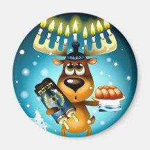 Hanukkah ren magneter för kylskåp