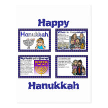 Hanukkah roligt och bilda för barn vykort