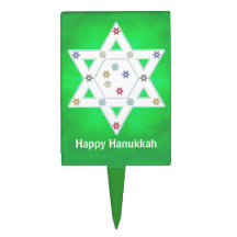 Hanukkah stjärna- och snöflingorgrönt