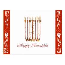Hanukkah vykort: Lyckliga Hanukkah
